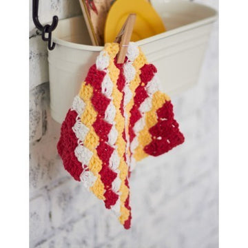 Corner-to-Corner Dishcloth in Lily Sugar 'n Cream Solids