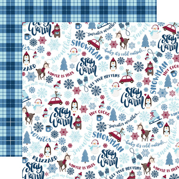 Echo Park Paper My Favorite Winter Double-Sided Cardstock 12"X12" 25/Pkg - Stay Warm