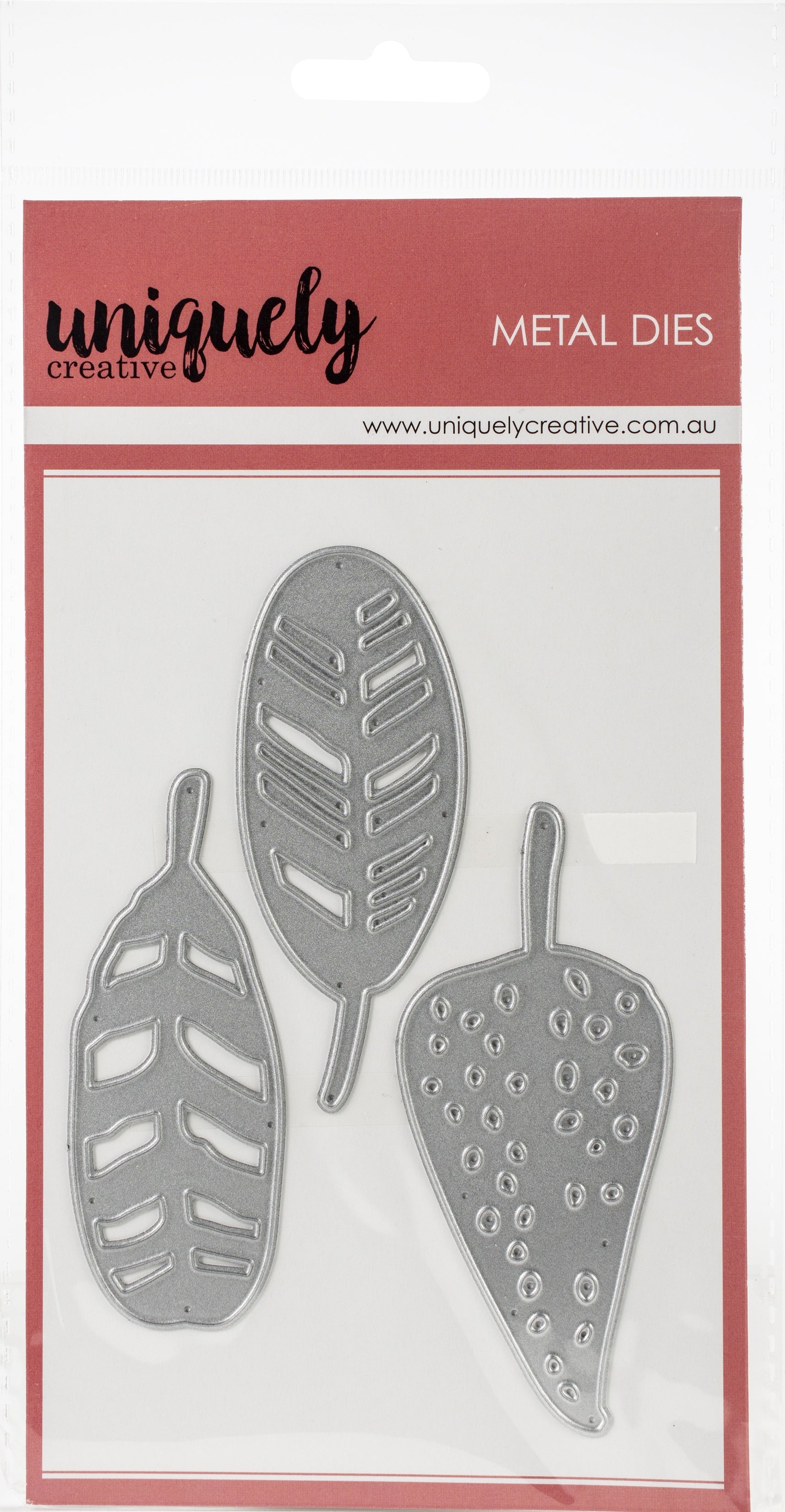 Uniquely Creative Metal Dies - Sketchy Feather Trio-Set 2