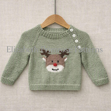 Raglan Rudolph Christmas Jumper P191