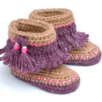 Baby Moccasin Tassel Fringe Booties