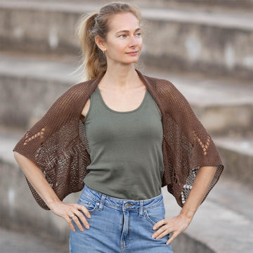 Lace Zigzag Shrug Bolero