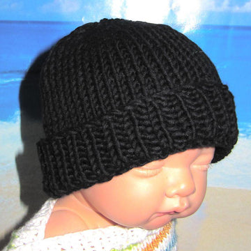 Baby Black Beanie