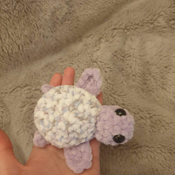 Crochet turtle, soft fluffy turtle