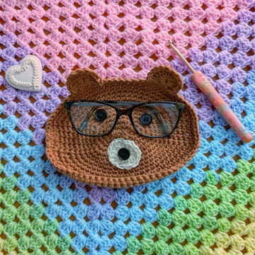 Crochet Bear Glasses Holder Tray Pattern