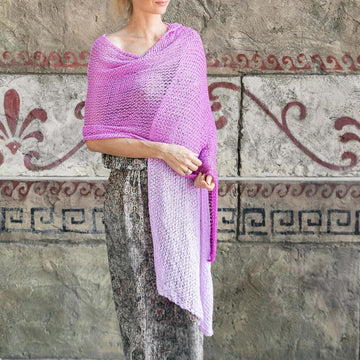 Knitting Pattern Summer Cotton Mesh Shawl