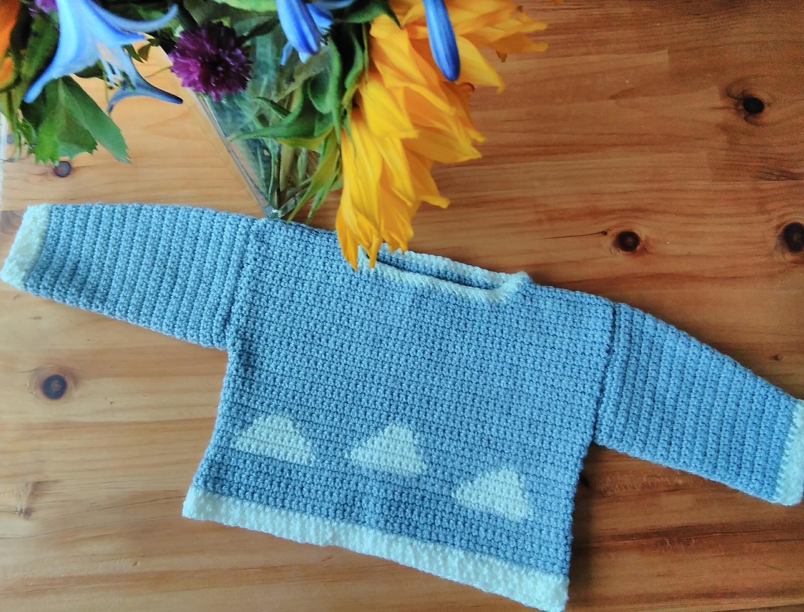 In the Clouds Baby Sweater