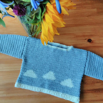 In the Clouds Baby Sweater