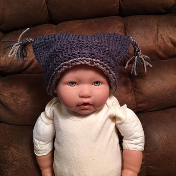 Striped Baby Blanket and Tassels Hat