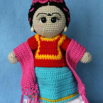 Friducha in Tehuana Dress Amigurumi Doll