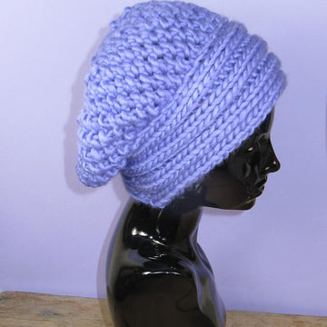 Super Chunky Rib Band Lace Slouch Hat