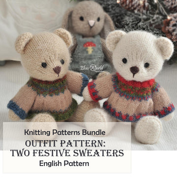 Christmas Sweaters fot Teddy and Bunny