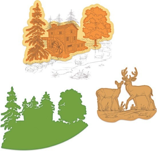 Heartfelt Creations Cut & Emboss Dies - Create A 'scape Wilderness 2.75" To 4.5"