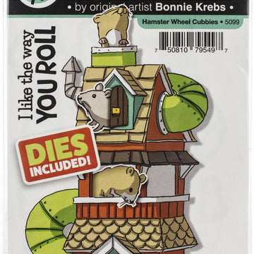 Art Impressions Critter Cubbies Clear Stamp & Die Set - Hamster Wheel