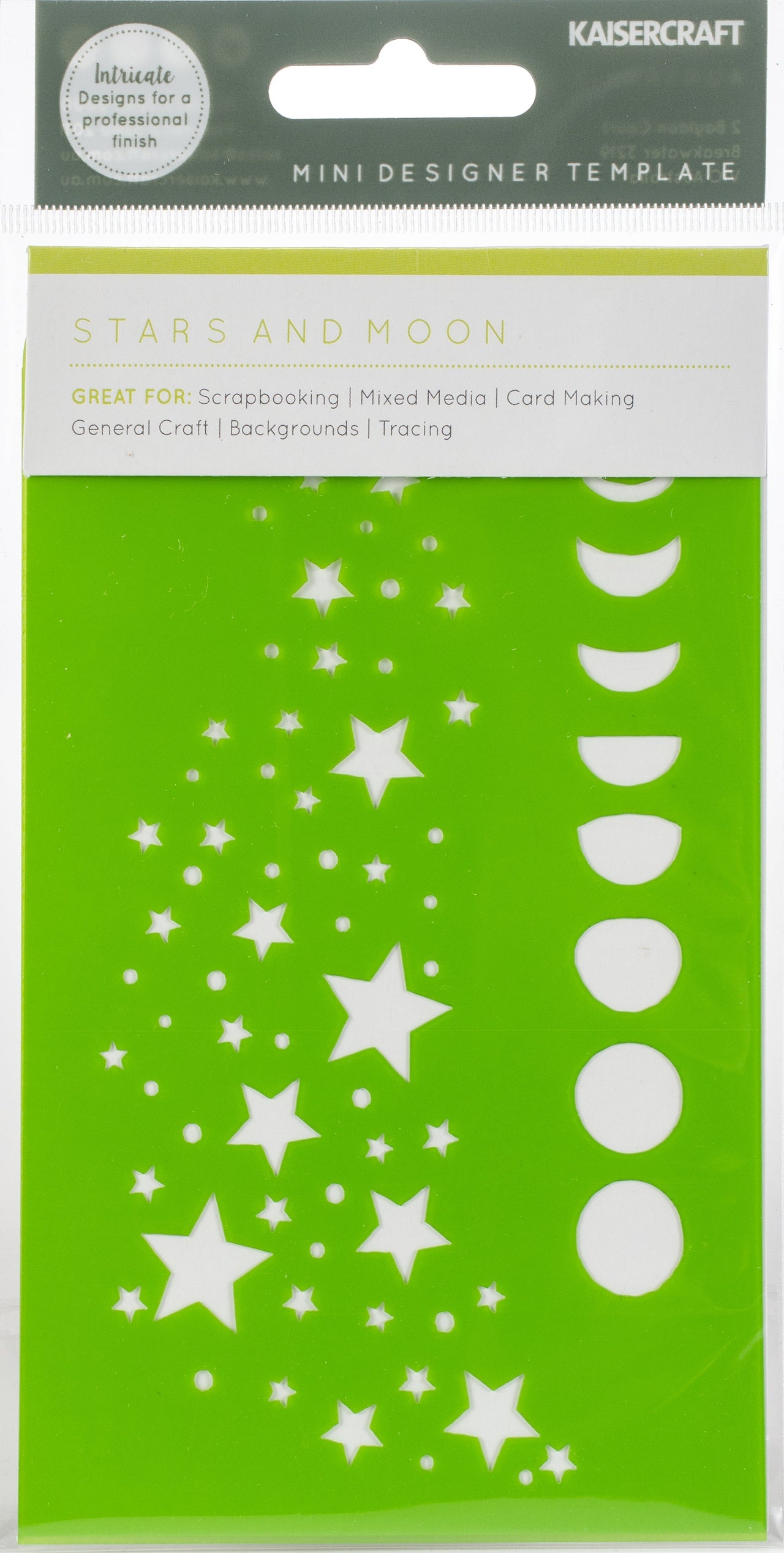 Kaisercraft Mini Designer Templates 3.5"X5.75" - Stars & Moon
