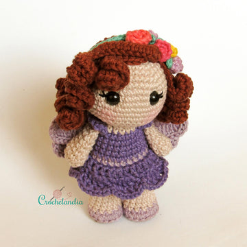 Libelle the Fairy amigurumi doll - crochet pattern by Crochelandia