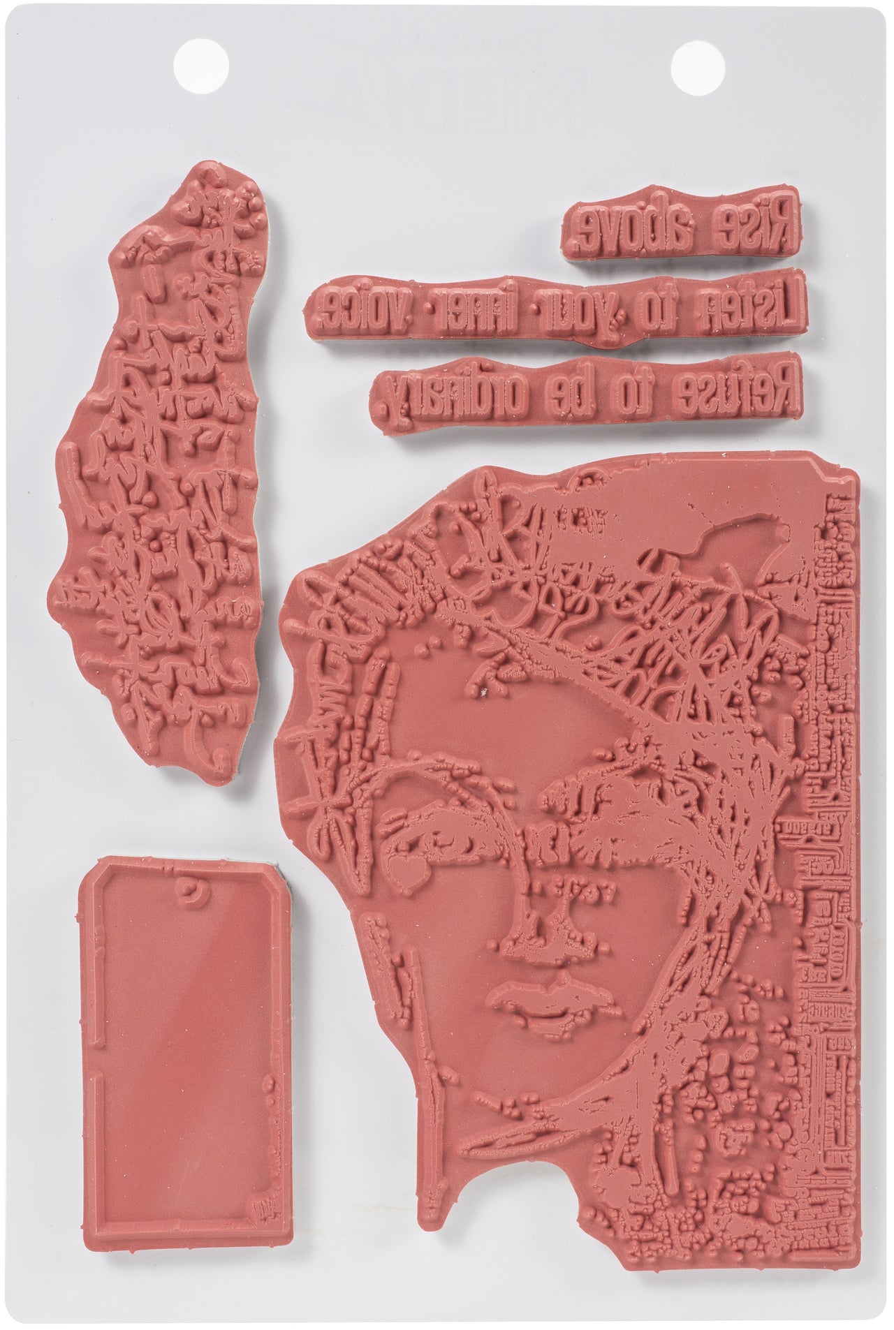 Ranger Dina Wakley Media Cling Stamps 6"X9" - Refuse To Be Ordinary