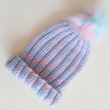 Pale Blue Ombre Beanie