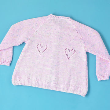 Rosy Garden Cardigan - Free Knitting Pattern For Babies in Paintbox Yarns Baby DK Prints by Paintbox Yarns