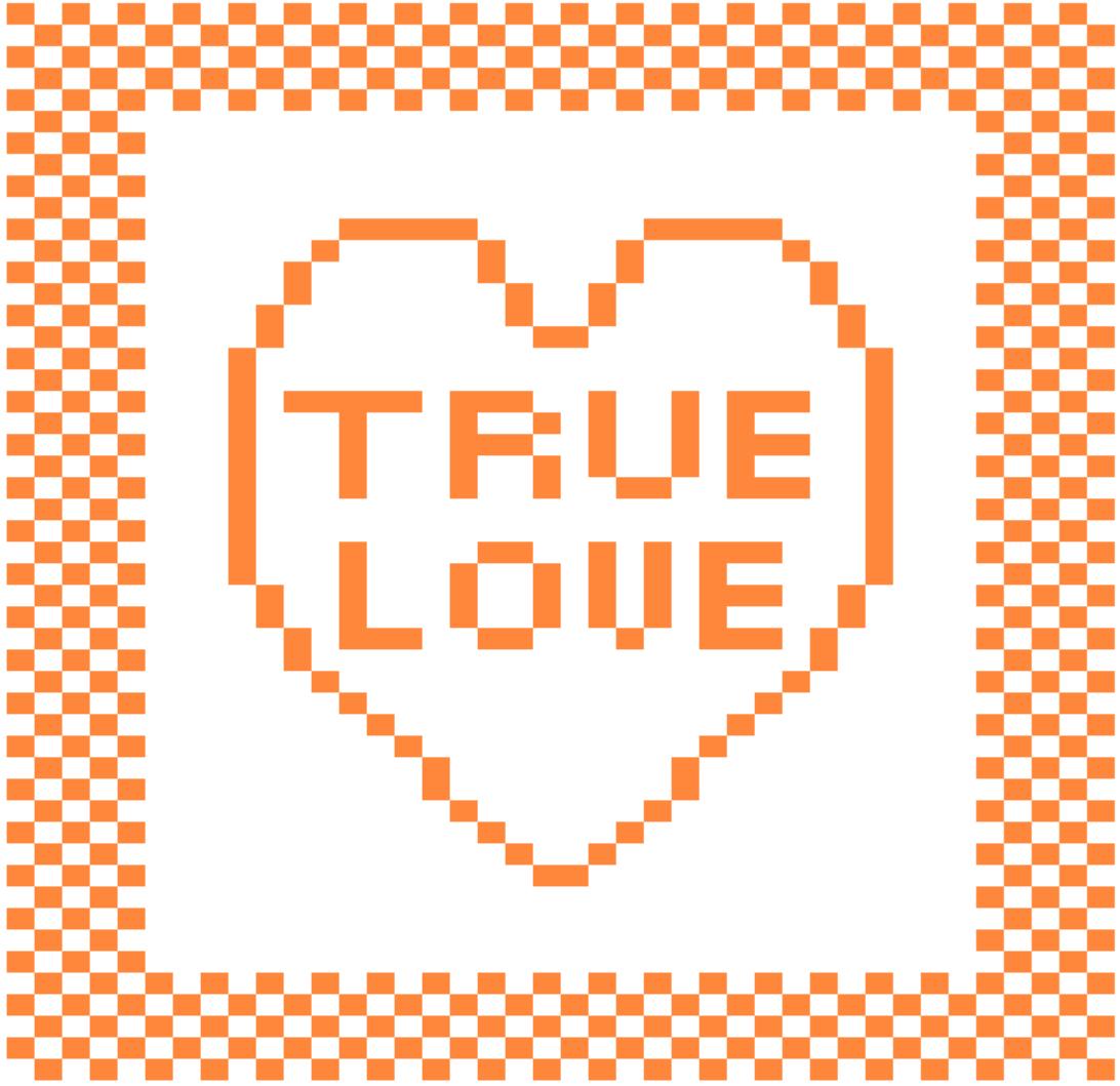 'True Love' Heart Dishcloth