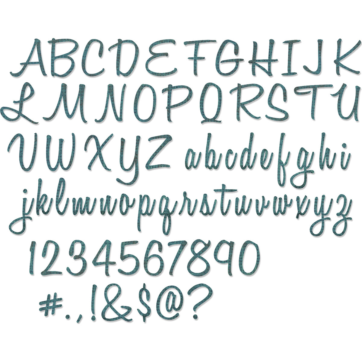 Sizzix Thinlits Dies By Tim Holtz 69/Pkg - Alphanumeric Script, 1" Tall