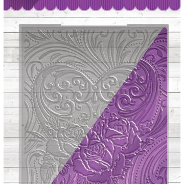 Crafter's Companion 3D Embossing Folder 5"X7" - Love Blossoms
