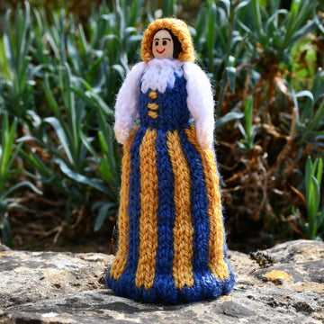 Finland National Costume Peg Doll Knitting Pattern