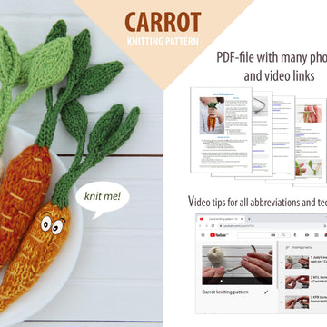 Knitted carrot: Easter Spring Decor