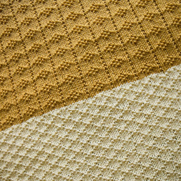 Seed Stitch Diamonds Blanket