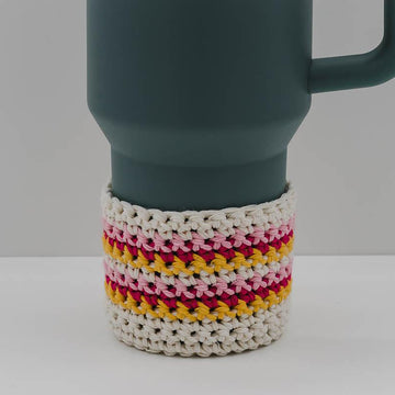 Striped Crochet Stanley Cup Boot
