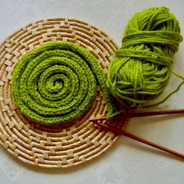 Placemat or Coaster. An I-cord Pattern in Patons Fab DK