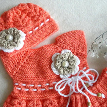 Baby Dress Knitted Diaper Cover Baby Hat PATTERN