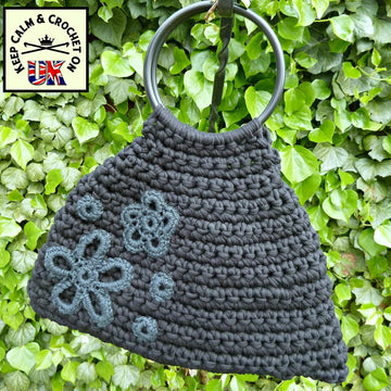 Midnight Bloom Zpagetti / T-Shirt Yarn Handbag