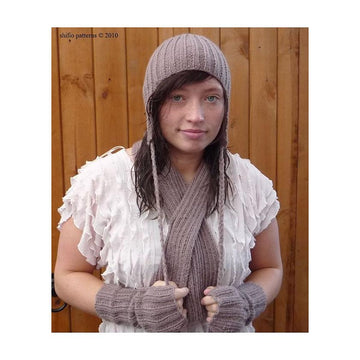 Hat, Wrist Warmers & Scarf Knitting Pattern#155