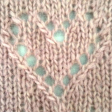 Alpaca Lace Hearts Triangle Scarf