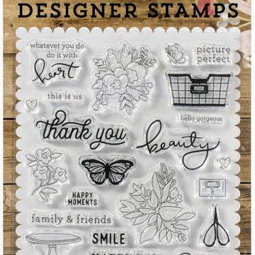 Echo Park Paper Carta Bella Stamps - Happy Moments, Farmhouse Market