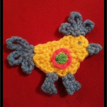 Crochet Rooster Applique Pattern For Easter & Christmas