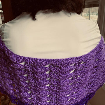 Purple Peacock Shawl