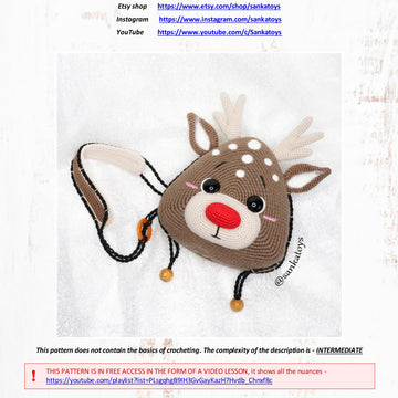 Reindeer Christmas bag