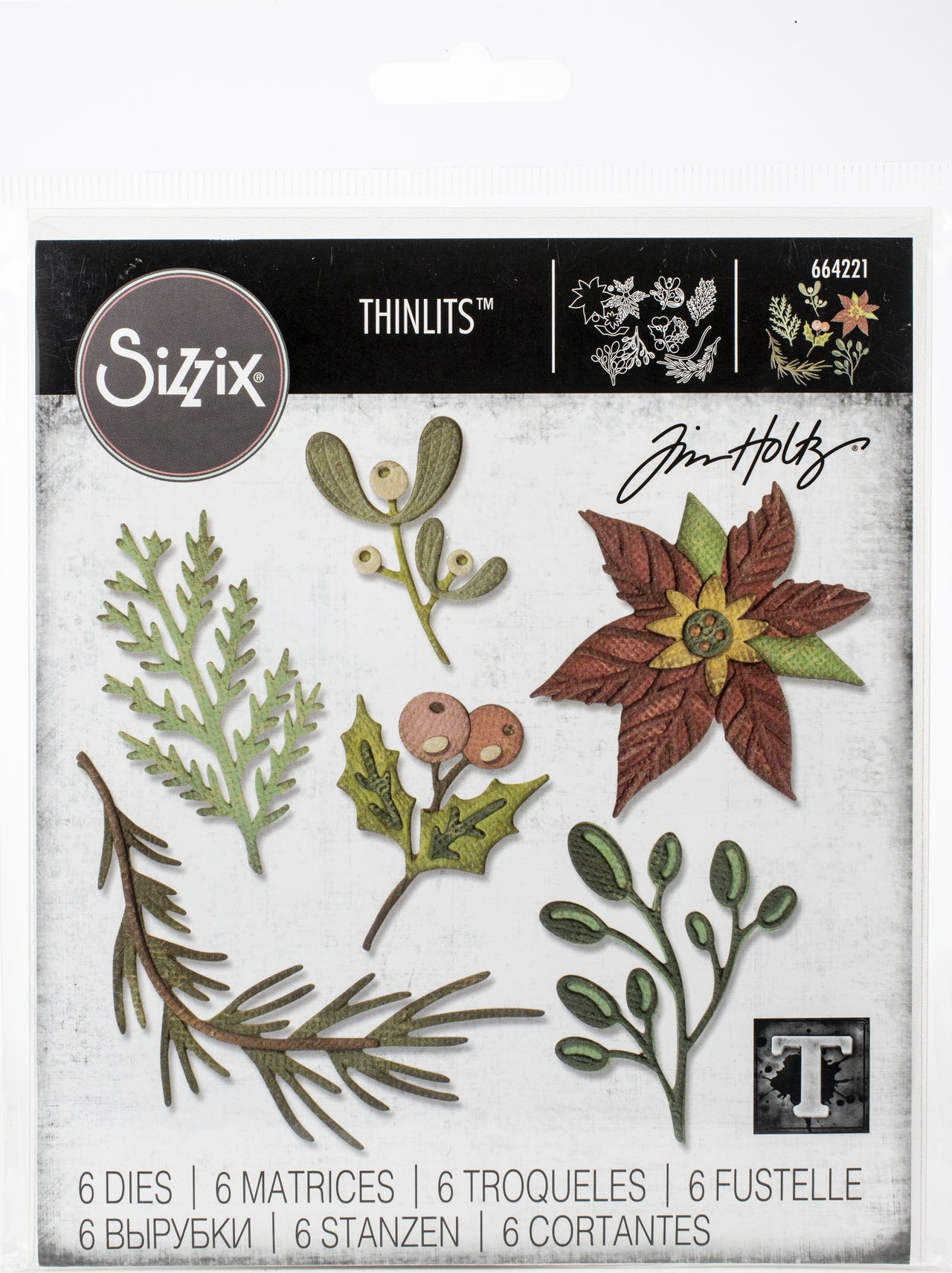 Sizzix Thinlits Dies By Tim Holtz - Funky Festive Florals