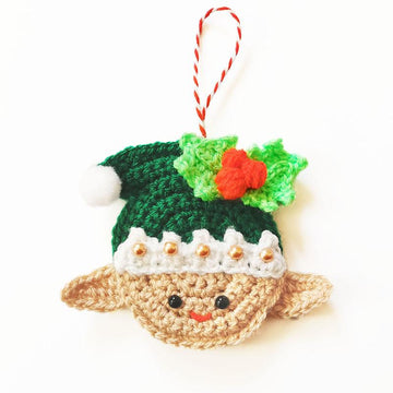 Christmas Tree Ornament Crochet Pattern - Santa, Mrs Claus, Reindeer, Elf & Pudding Holiday Decoration