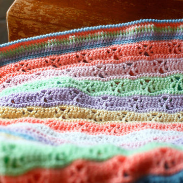 Citrus Snowflakes Baby Blanket