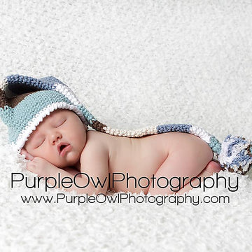Striped Long Tail Pom Pom Hat