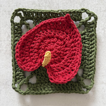 Anthurium Flower Granny Square