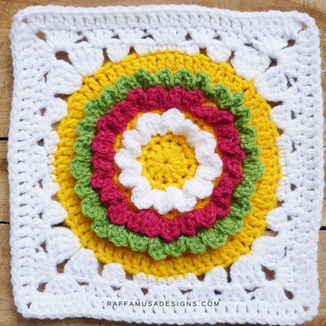 Ruffle Flower Square