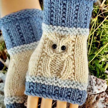 Owl Fingerless Gloves