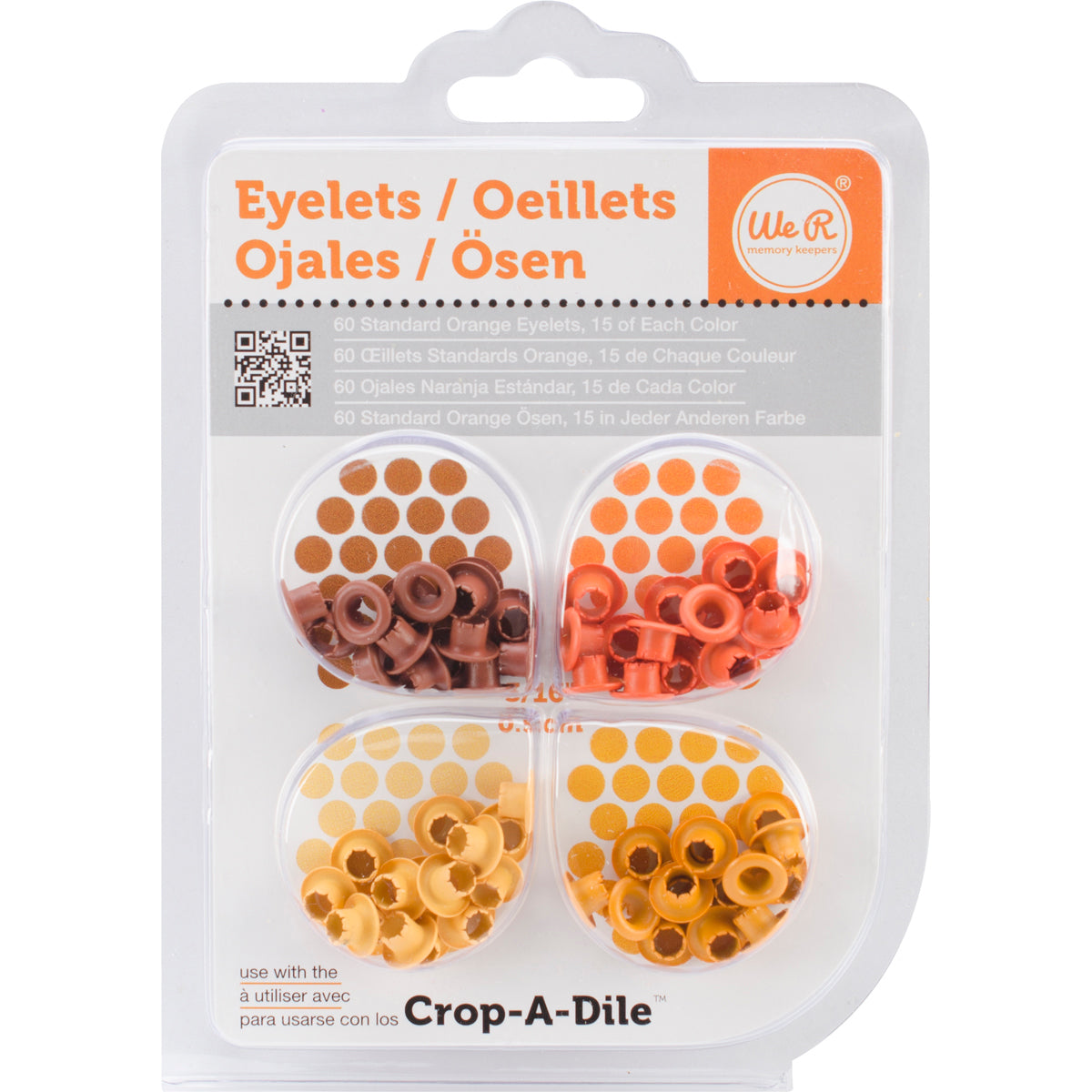We R Memory Keepers We R Eyelets Standard 60/Pkg - Orange