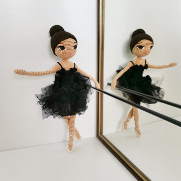Black Swan Ballerina Doll Crochet Pattern