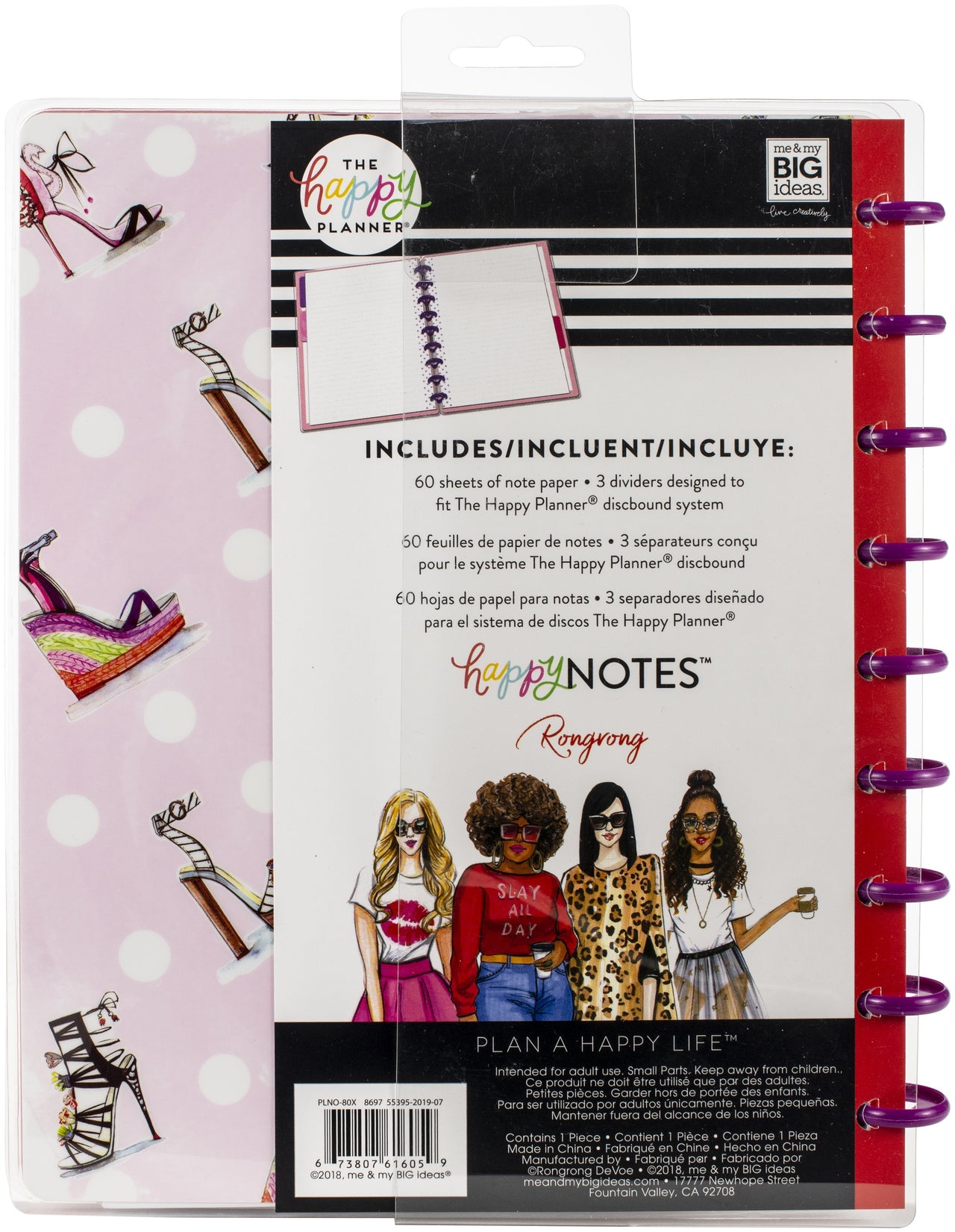 Happy Planner X Rongrong Notebooks W/60 Sheets - Stilettos