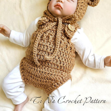 Bear Baby Bonnet and Romper